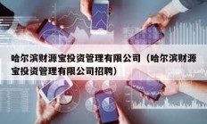 哈爾濱財源寶投資管理有限公司（哈爾濱財源寶投資管理有限公司招聘）