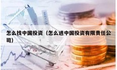 怎么找中國投資（怎么進中國投資有限責任公司）