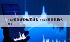 p2p網貸評價體系排名（p2p網貸機構名單）