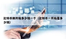 比特幣剛開始多少錢一個（比特幣一開始是多少錢）