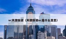 vc天使投資（天使投資vc是什么意思）