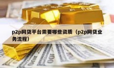 p2p網(wǎng)貸平臺需要哪些資質(zhì)（p2p網(wǎng)貸業(yè)務(wù)流程）