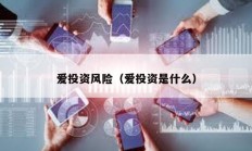 愛投資風(fēng)險（愛投資是什么）