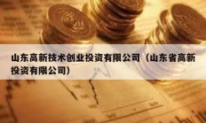 山東高新技術(shù)創(chuàng)業(yè)投資有限公司（山東省高新投資有限公司）