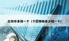 比特幣多錢一個（個比特幣多少錢一個）