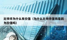 比特幣為什么有價(jià)值（為什么比特幣值錢(qián)是因?yàn)閮r(jià)值嗎）