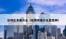 比特比幣是什么（比特幣是什么意思啊）