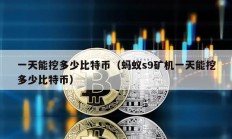 一天能挖多少比特幣（螞蟻s9礦機一天能挖多少比特幣）