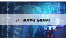 ptop融資市場（p輪融資）