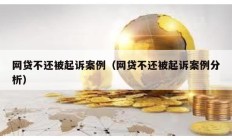網貸不還被起訴案例（網貸不還被起訴案例分析）