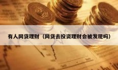 有人網貸理財（網貸去投資理財會被發現嗎）