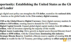微策略創始人提出加密資產框架 可為美國創造81億美元財富