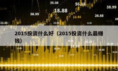 2015投資什么好（2015投資什么最賺錢）