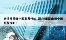 比特幣是哪個國家發行的（比特幣是由哪個國家發行的）