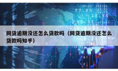 網貸逾期沒還怎么貸款嗎（網貸逾期沒還怎么貸款嗎知乎）