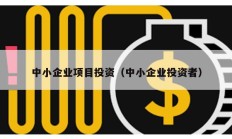 中小企業項目投資（中小企業投資者）