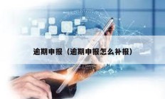 逾期申報(bào)（逾期申報(bào)怎么補(bǔ)報(bào)）