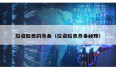 投資股票的基金（投資股票基金經理）