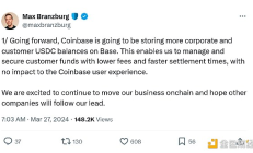Coinbase將把客戶和企業(yè)USDC余額轉(zhuǎn)移到Base