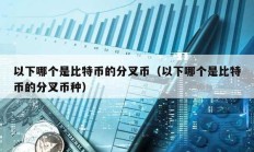 以下哪個是比特幣的分叉幣（以下哪個是比特幣的分叉幣種）