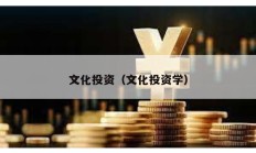 文化投資（文化投資學）
