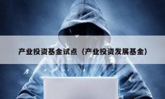 產(chǎn)業(yè)投資基金試點（產(chǎn)業(yè)投資發(fā)展基金）