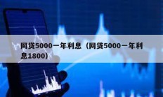 網貸5000一年利息（網貸5000一年利息1800）