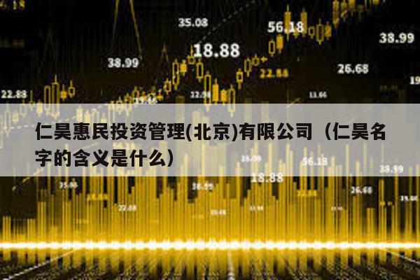 仁昊惠民投資管理(北京)有限公司(仁昊名字的含義是什么)