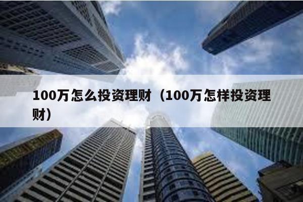 100萬怎么投資理財(100萬怎樣投資理財)