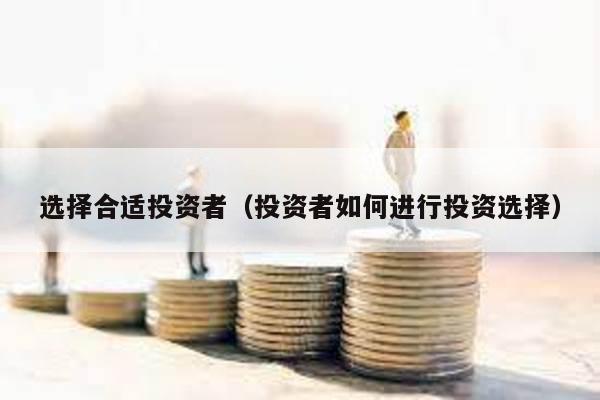 選擇合適投資者(投資者如何進行投資選擇)