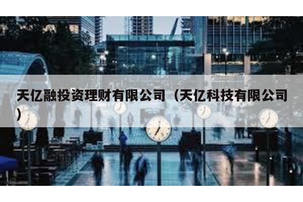 天億融投資理財有限公司(天億科技有限公司)