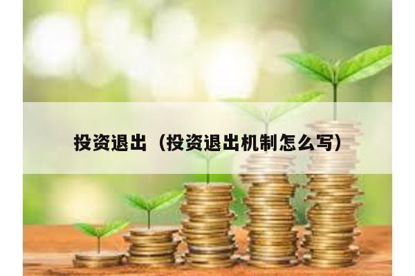 投資退出(投資退出機(jī)制怎么寫)