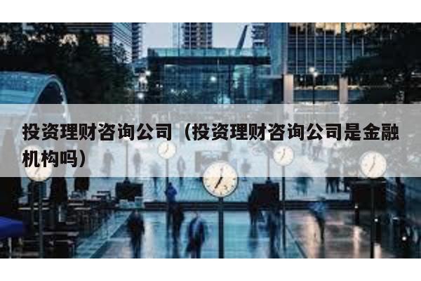 投資理財咨詢公司(投資理財咨詢公司是金融機構嗎)