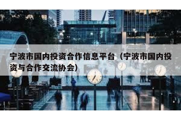 寧波市國內投資合作信息平臺(寧波市國內投資與合作交流協會)