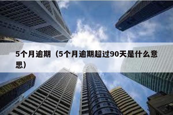 5個(gè)月逾期(5個(gè)月逾期超過(guò)90天是什么意思)