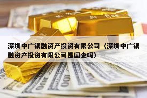 深圳中廣銀融資產投資有限公司(深圳中廣銀融資產投資有限公司是國企嗎)