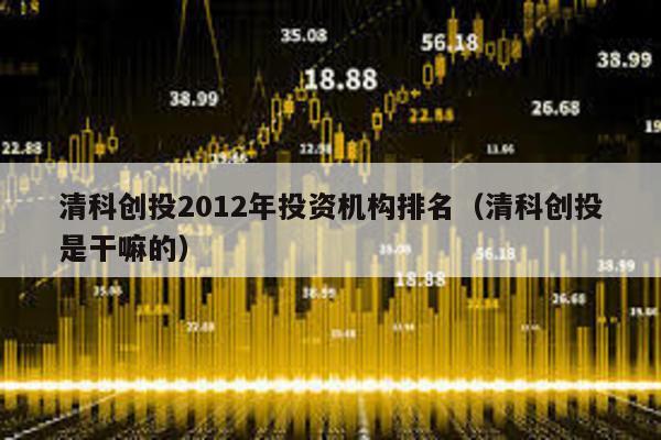 清科創投2012年投資機構排名(清科創投是干嘛的)