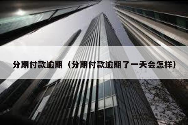 分期付款逾期(分期付款逾期了一天會怎樣)