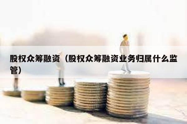 股權眾籌融資(股權眾籌融資業務歸屬什么監管)