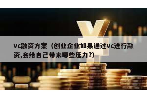 vc融資方案(創業企業如果通過vc進行融資,會給自己帶來哪些壓力?)