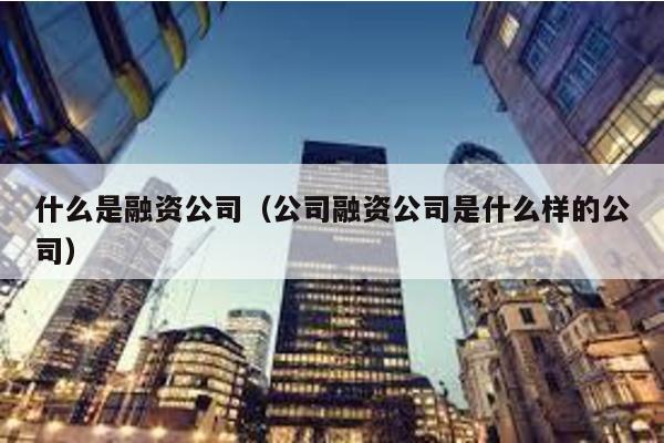 什么是融資公司(公司融資公司是什么樣的公司)