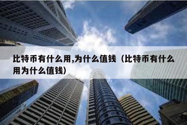 比特幣有什么用,為什么值錢(比特幣有什么用為什么值錢)