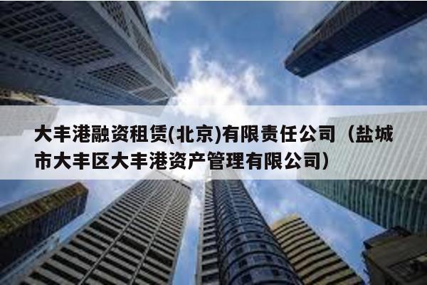 大豐港融資租賃(北京)有限責(zé)任公司(鹽城市大豐區(qū)大豐港資產(chǎn)管理有限公司)