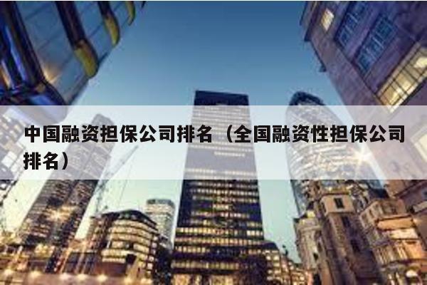 中國融資擔保公司排名(全國融資性擔保公司排名)