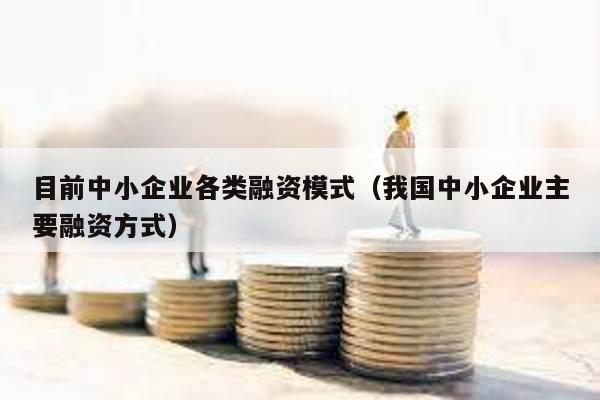 目前中小企業各類融資模式(我國中小企業主要融資方式)