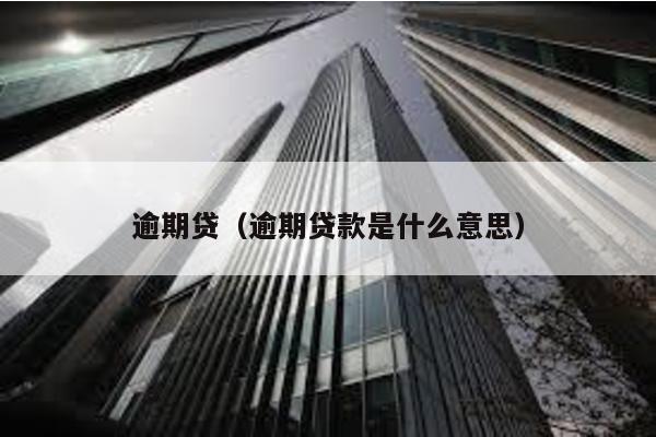 逾期貸(逾期貸款是什么意思)