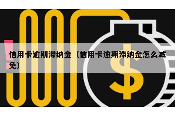 信用卡逾期滯納金(信用卡逾期滯納金怎么減免)