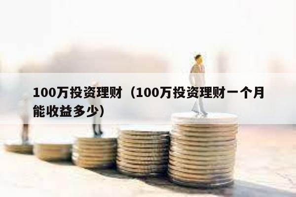 100萬投資理財(100萬投資理財一個月能收益多少)