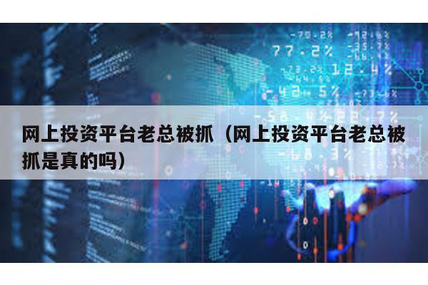 網上投資平臺老總被抓(網上投資平臺老總被抓是真的嗎)
