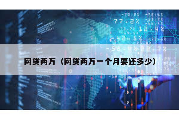 網(wǎng)貸兩萬(網(wǎng)貸兩萬一個(gè)月要還多少)